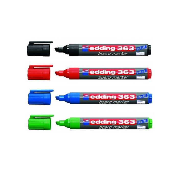EDDING Whiteboard Marker 364 (Blau, Schwarz, Rot, Grün, 4 Stück)