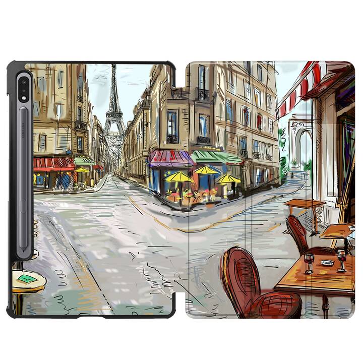 EG Hülle für Samsung Galaxy Tab S7+ 12.4" (2020) - Rot - Pariser Gemälde
