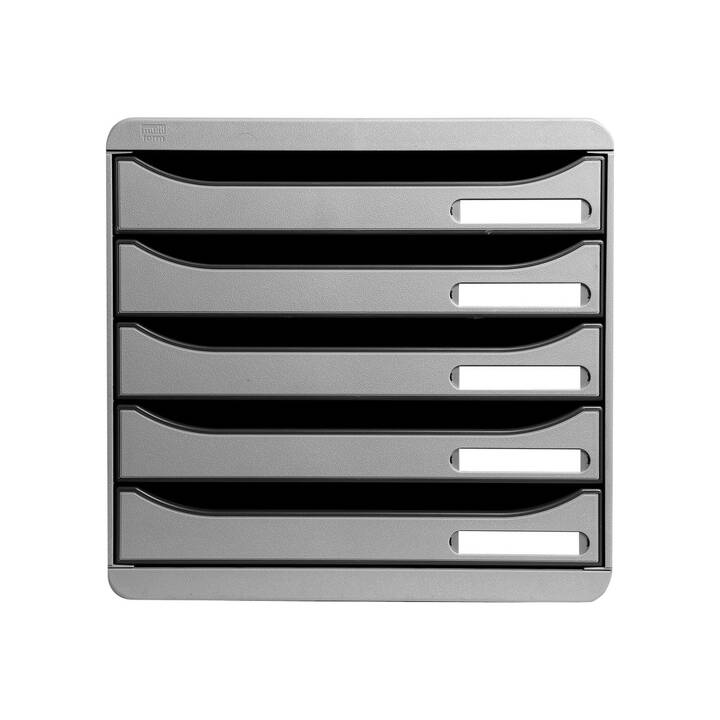 EXACOMPTA Boite à tiroirs de bureau 309740D (A4, 34.7 cm  x 27.8 cm  x 27.1 cm, Gris)