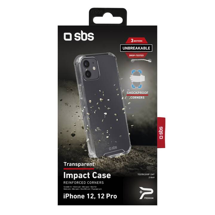 SBS Backcover Impact Cover (iPhone 12, iPhone 12 Pro, Transparent)