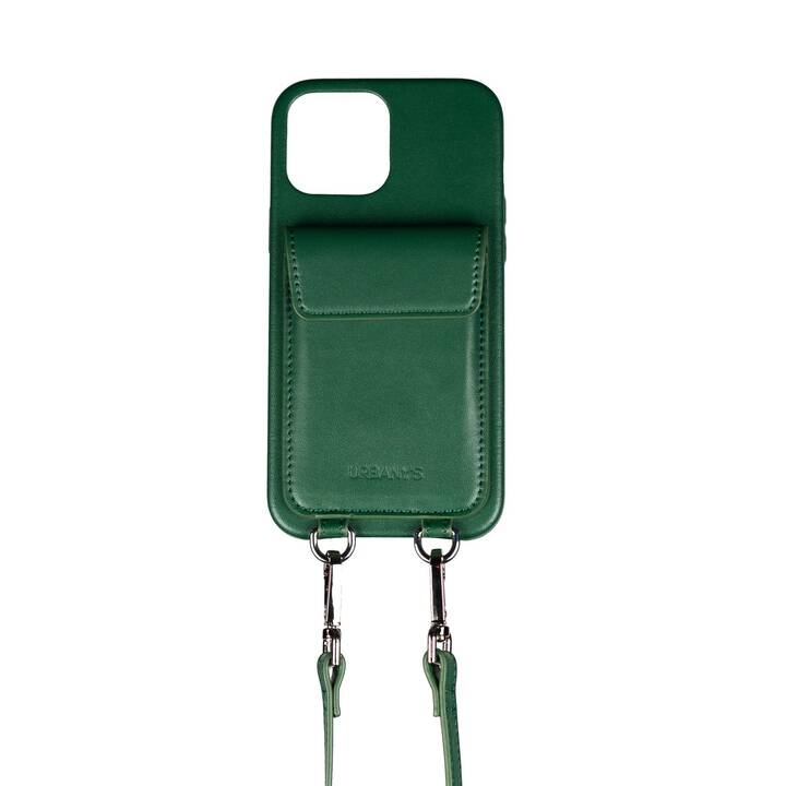 URBANY'S Backcover con cordoncino Racing Green (iPhone 15 Plus, Verde)