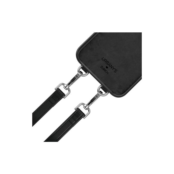 URBANY'S Backcover avec cordon (iPhone 15 Pro Max, Noir)