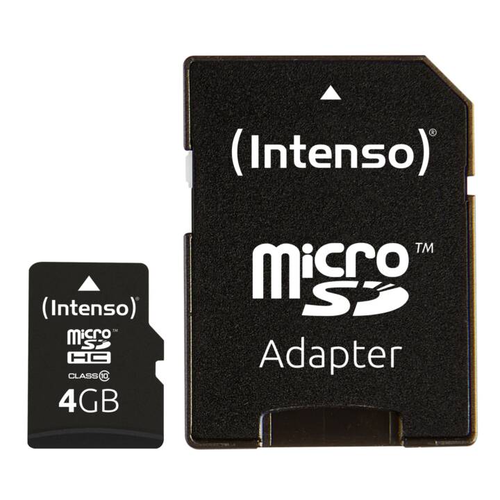 INTENSO MicroSDHC Card (Class 10, 4 Go, 20 Mo/s)