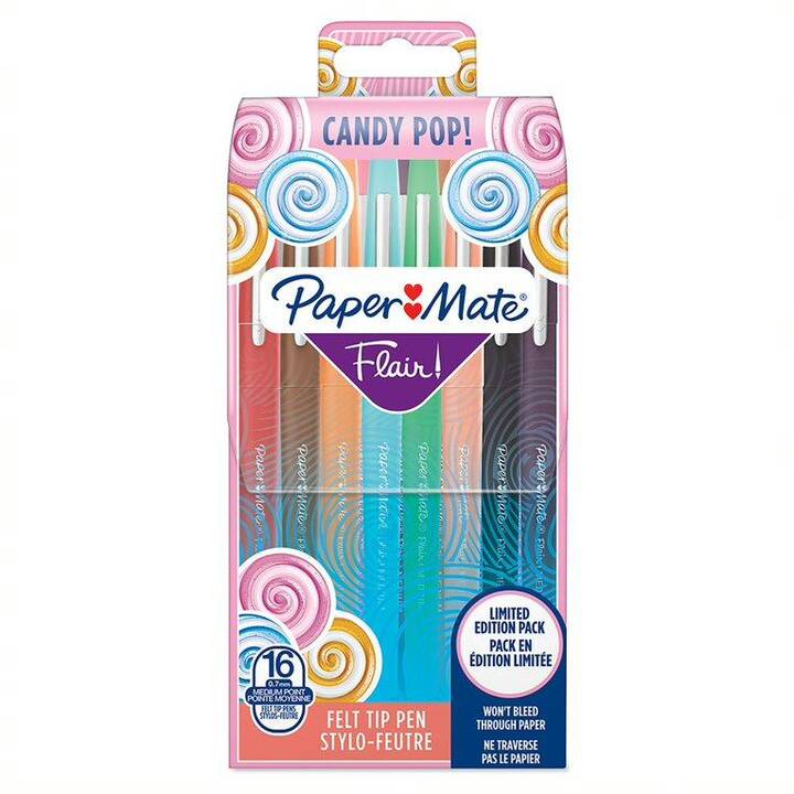 PAPER MATE Crayon feutre (Multicolore, 16 pièce)