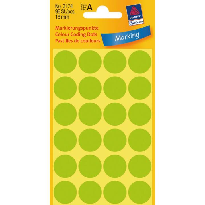 AVERY ZWECKFORM Sticker (Grün)