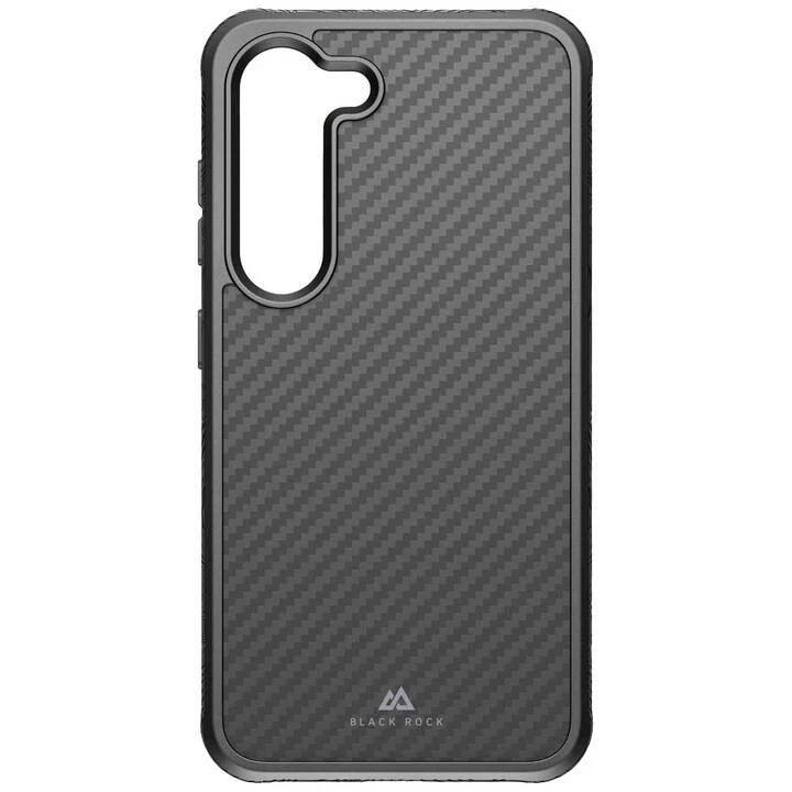 BLACK ROCK Backcover Robust Carbon (Galaxy S23, Nero)