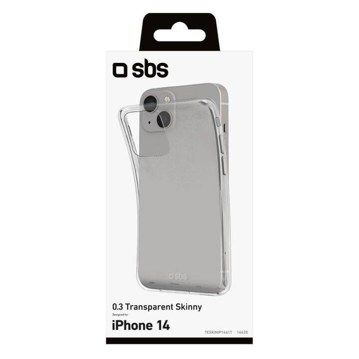 SBS Backcover Cover Skinny  (iPhone 14, transparente)