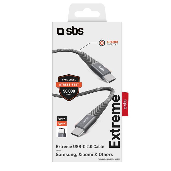 SBS Extreme Câble (USB-C fiche, 1.5 m)