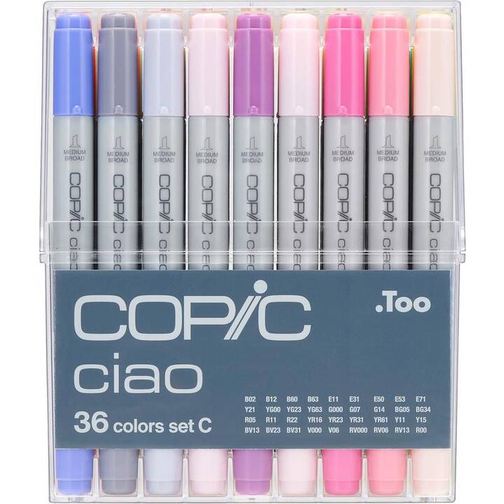 COPIC Grafikmarker Ciao C (Farbig assortiert, 36 Stück)