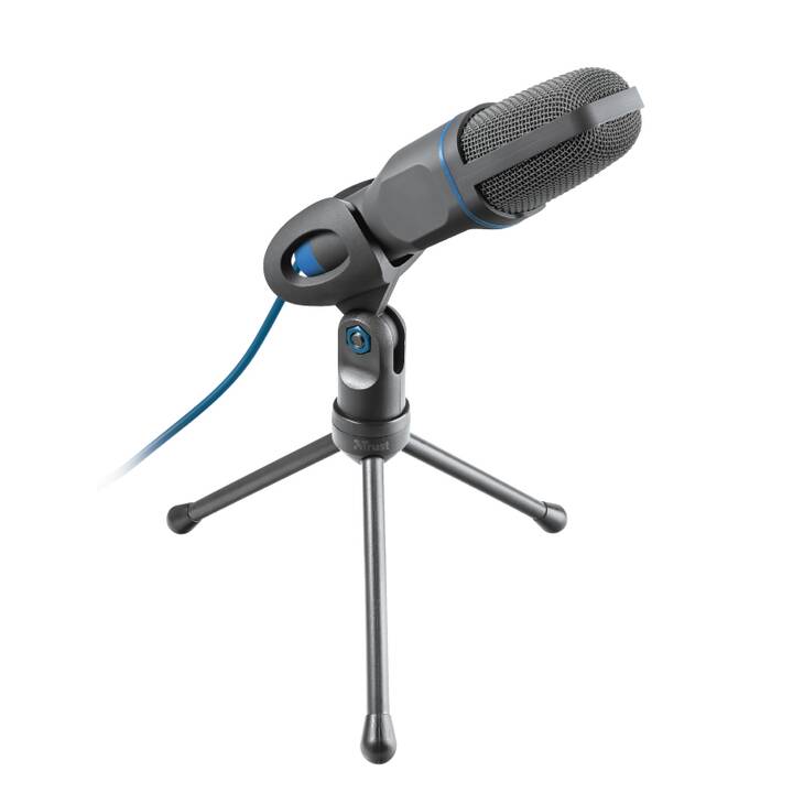 TRUST Mico Microphone de table (Noir, Bleu)