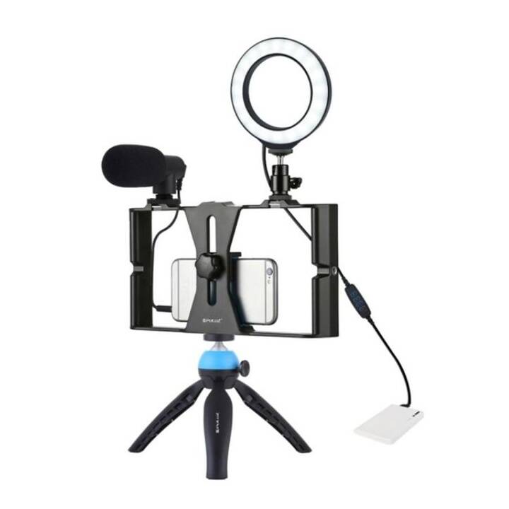 PULUZ Vlogging Set 4 in 1 Kit d'accessoires pour éclairage (Noir)