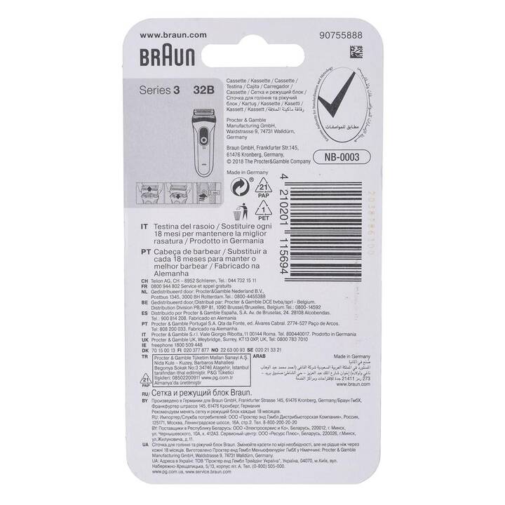 BRAUN Testina di taglio / lama 32B Series 3