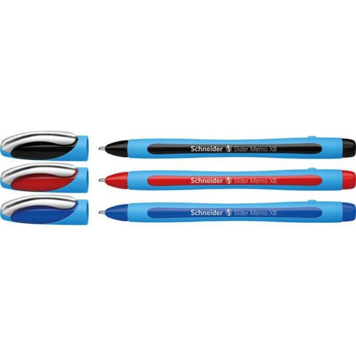 SCHNEIDER Kugelschreiber Slider Memo (Blau, Schwarz, Rot)