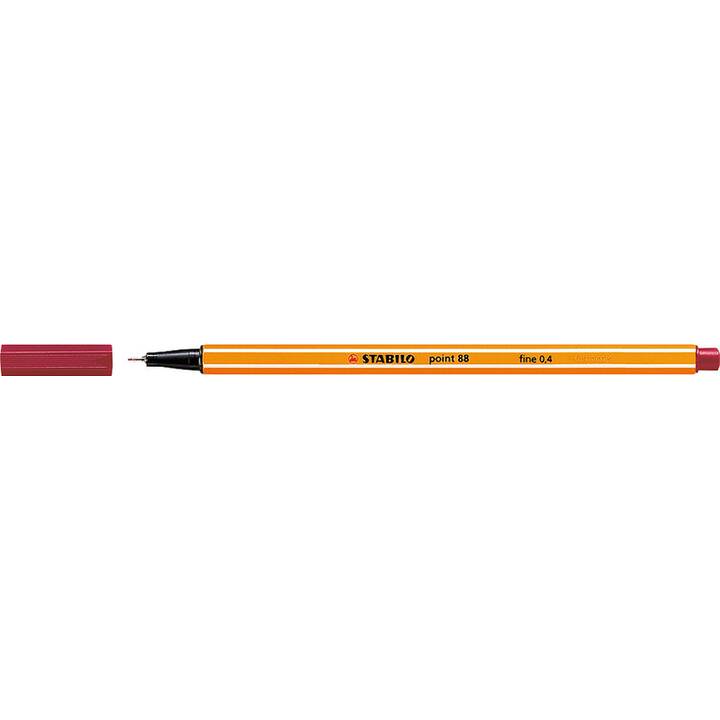 STABILO point 88 Penna a fibra (Rosso, 1 pezzo)