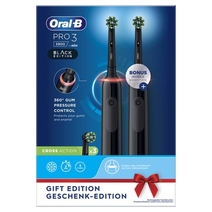 ORAL-B Pro 3 3900 Black Edition  (Noir)