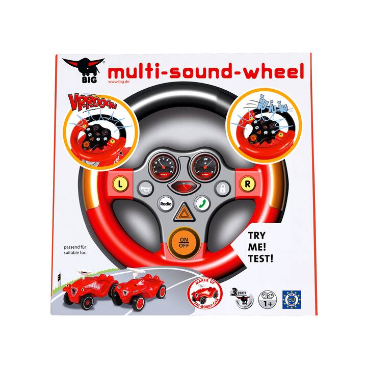 BIG Bobby-Car Multi Sound Wheel (Schwarz, Rot)
