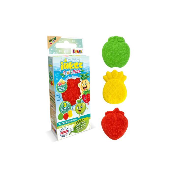 CRAZE Badefarbe Inkee Mini Fruity Pack (Jojoba, 3 x 45 g)