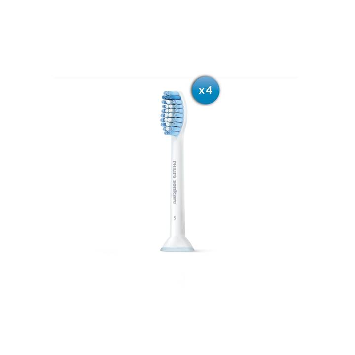 PHILIPS Zahnbürstenkopf Sonicare S Sensitive (Extra weich, 4 Stück)