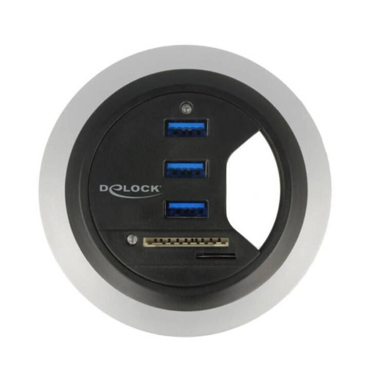 DELOCK Tisch-Hub USB 3.0 + SD Card Reader