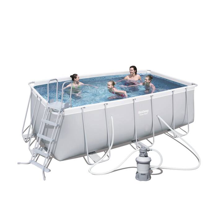 BESTWAY Piscine tubulaire Power Steel (201 cm x 412 cm x 122 cm)