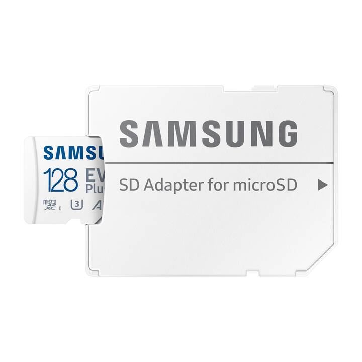 SAMSUNG MicroSDXC EVO Plus (UHS-I Class 1, A1, Class 10, Video Class 10, 128 Go, 130 Mo/s)