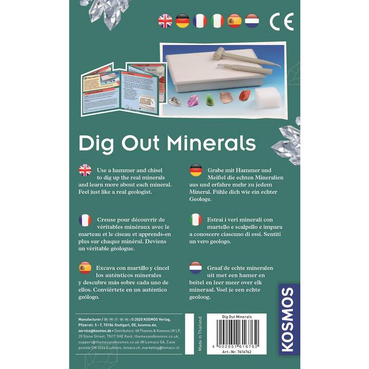 KOSMOS Dig Out Minerals Scatola di sperimentazione (Geologia)