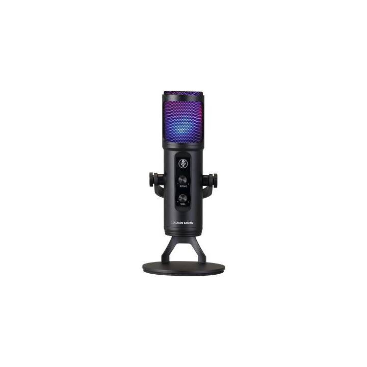 DELTACO RGB Microphone de table (Noir)