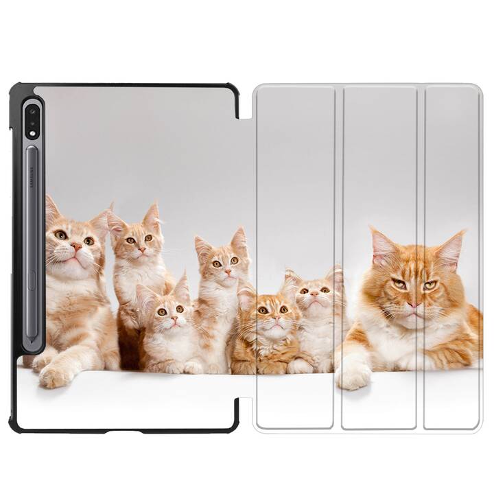 EG Coque pour Samsung Galaxy Tab S7 11" (2020) - chats marron