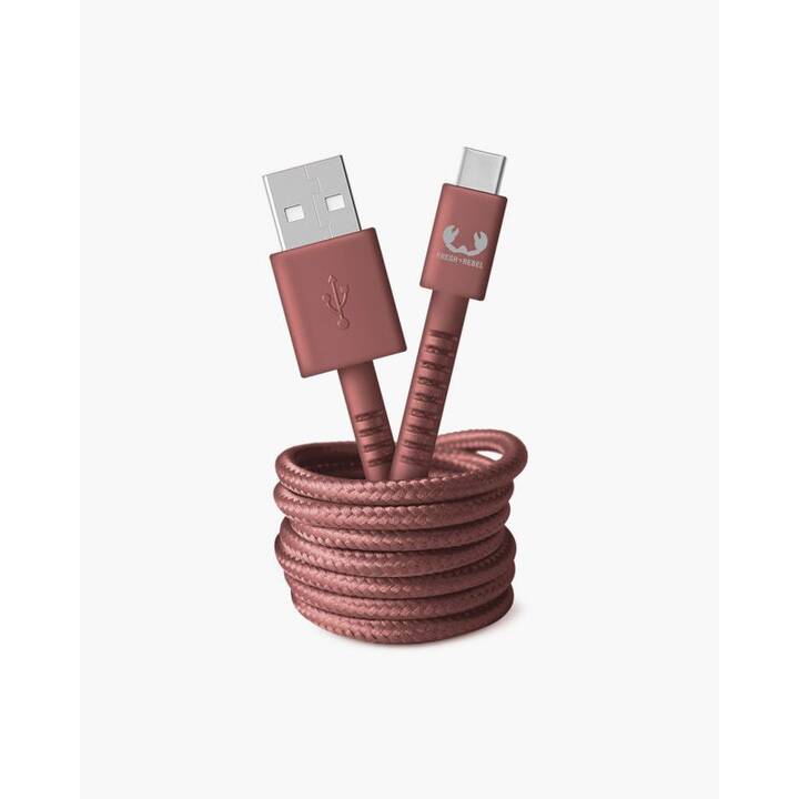 FRESH 'N REBEL Câble (USB Typ-A, USB Type-C, 2 m)