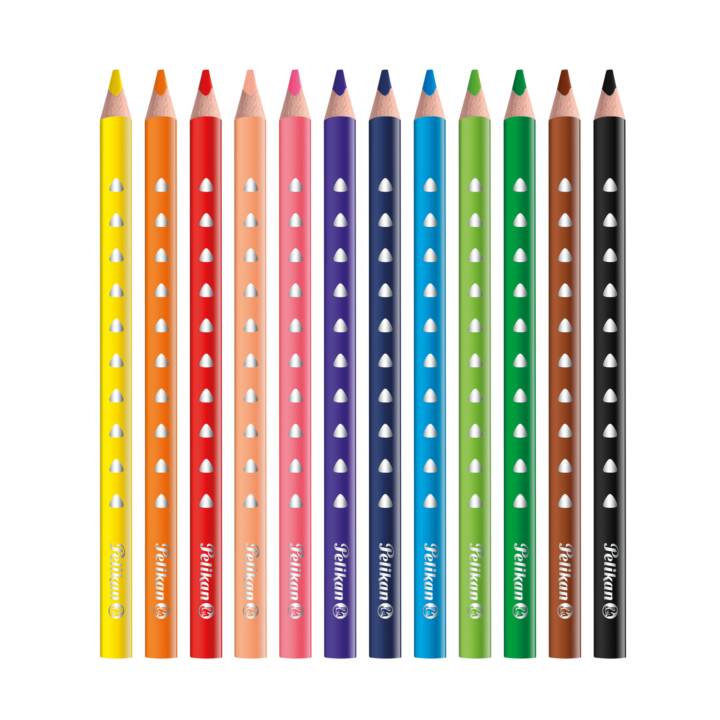 PELIKAN Crayons de couleur Silverino (Multicolore, 12 pièce)
