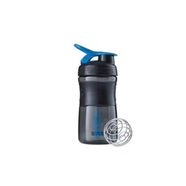 BLENDERBOTTLE Bottiglia sportiva SportMixer Flip (0.59 l, Nero, Blu)