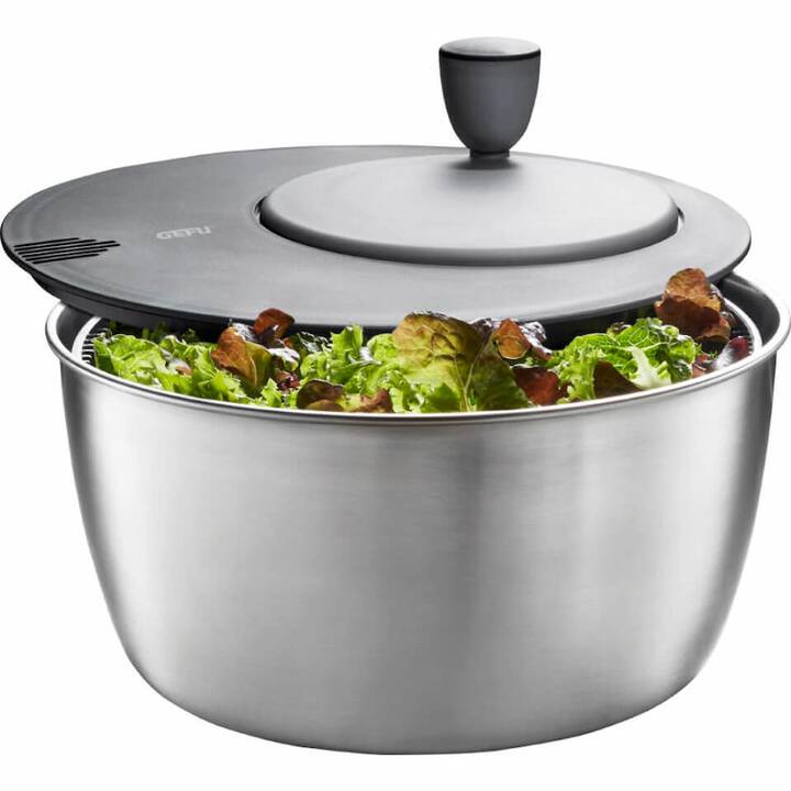 GEFU Rotare Centrifughe insalata (25 cm, Acciaio Inox)