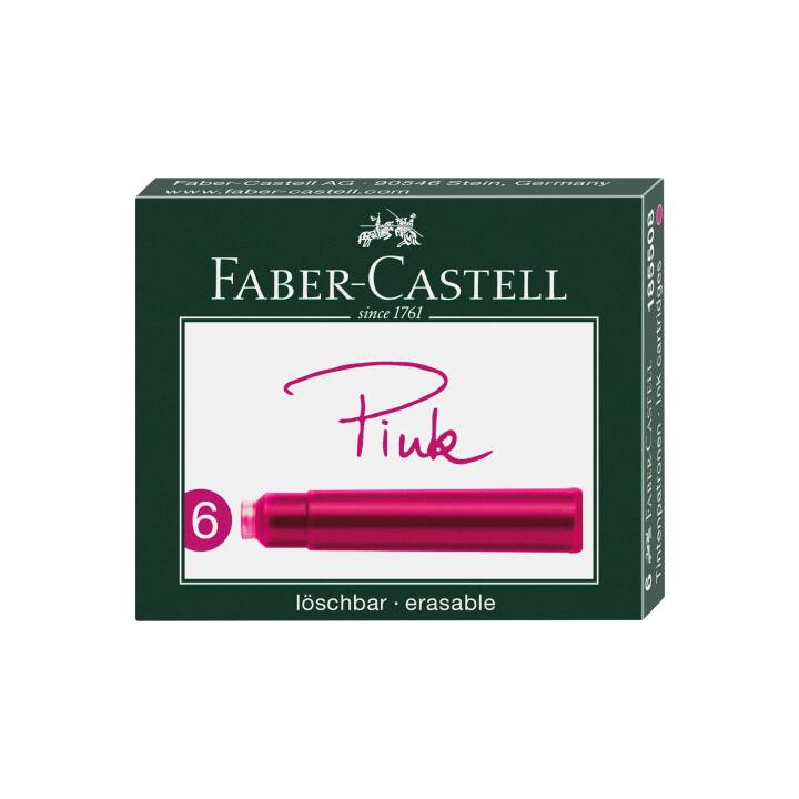 FABER-CASTELL Cartucce die inchiostro (Rosa, 6 pezzo)