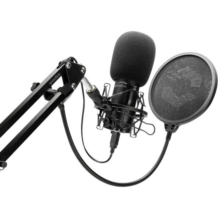 SPEEDLINK Volity Ready Microphone studio (Noir)