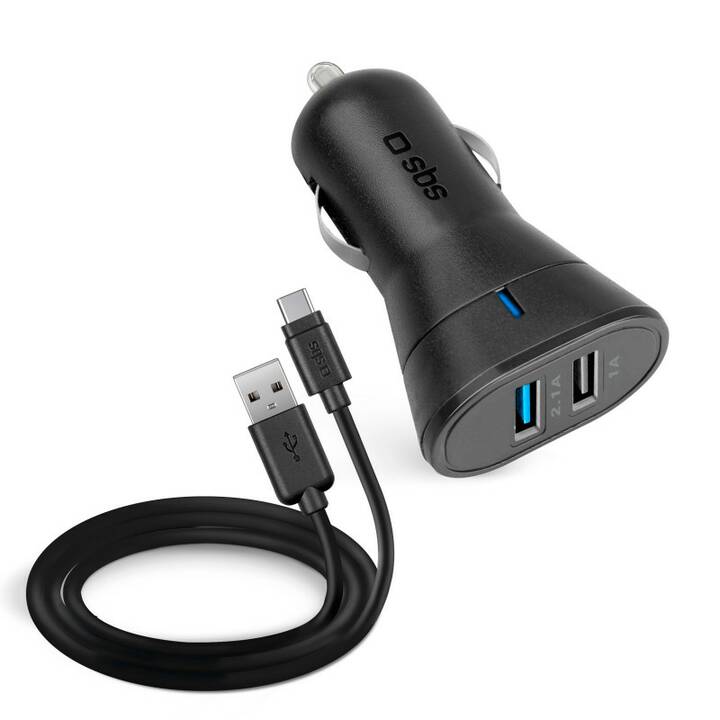 SBS Chargeur auto (USB de type C, 1 m)