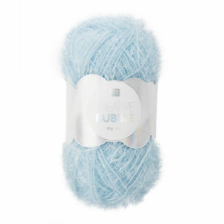 RICO DESIGN Wolle Creative Bubble (50 g, Hellblau, Blau)