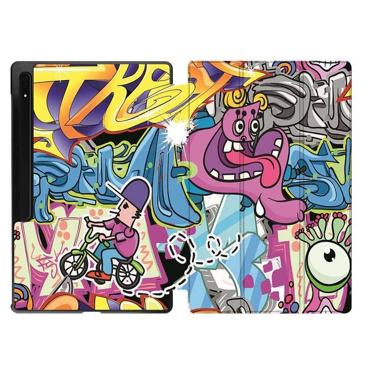 EG coque pour Samsung Galaxy Tab S8 Ultra 14.6" (2022) - Multicolore - Graffiti