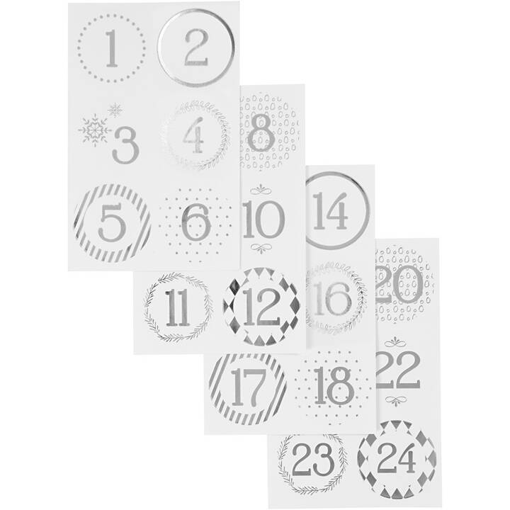 CREATIV COMPANY Autoadesivo Zahlen (Numeri, 24 pezzo)