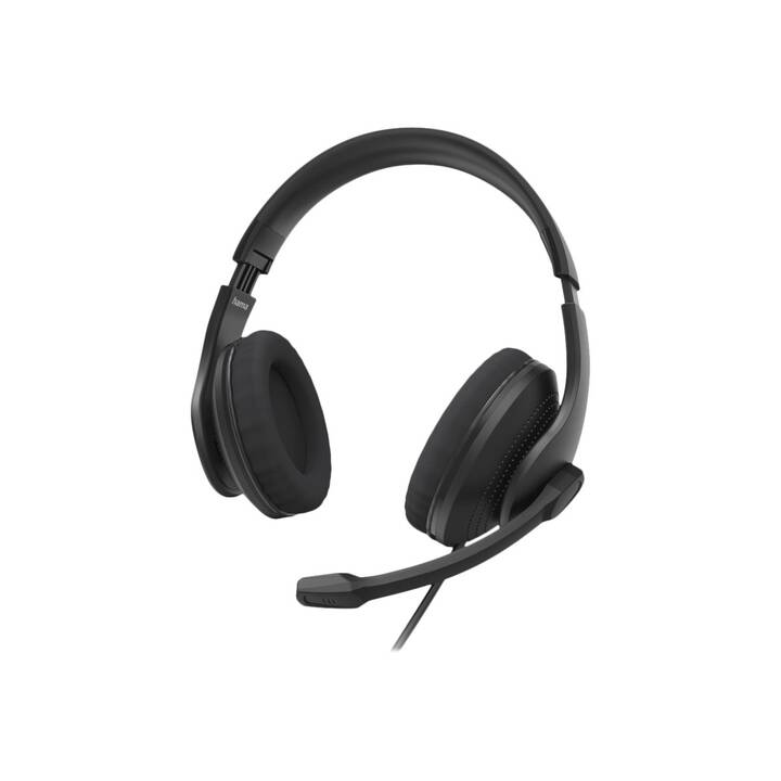 HAMA Office Headset HS-P200 V2 (Over-Ear, Kabel, Schwarz)