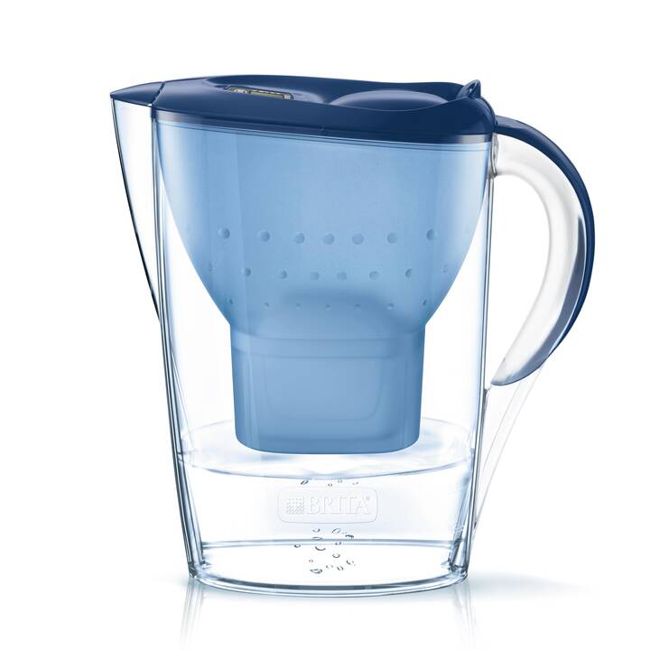BRITA Tischwasserfilter Marella + 3x MAXTRA PRO All-in-1 Filter (1.4 l, Blau)