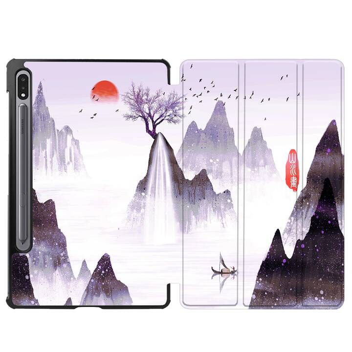 EG Coque pour Samsung Galaxy Tab S7 11" (2020) - peinture de paysage violet