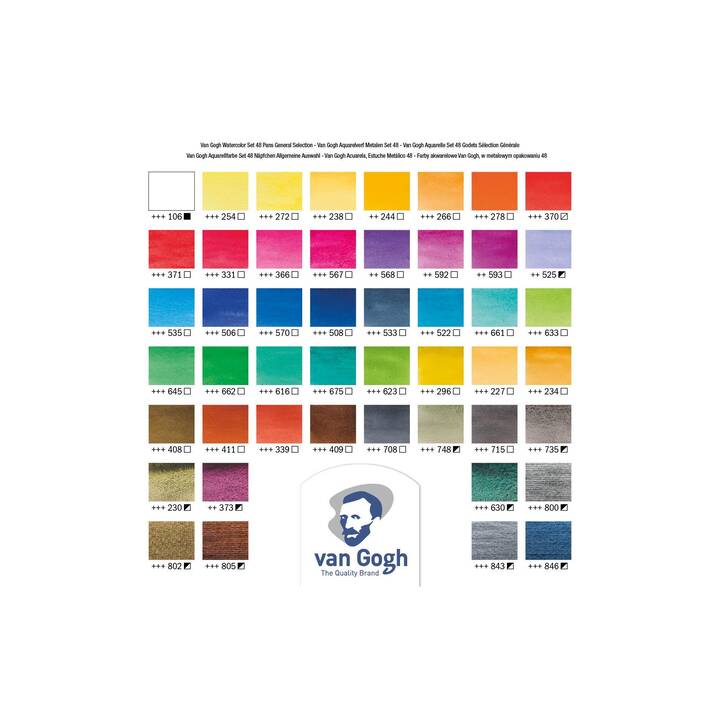 VAN GOGH Colore acquerello Set (50 pezzo, Multicolore)