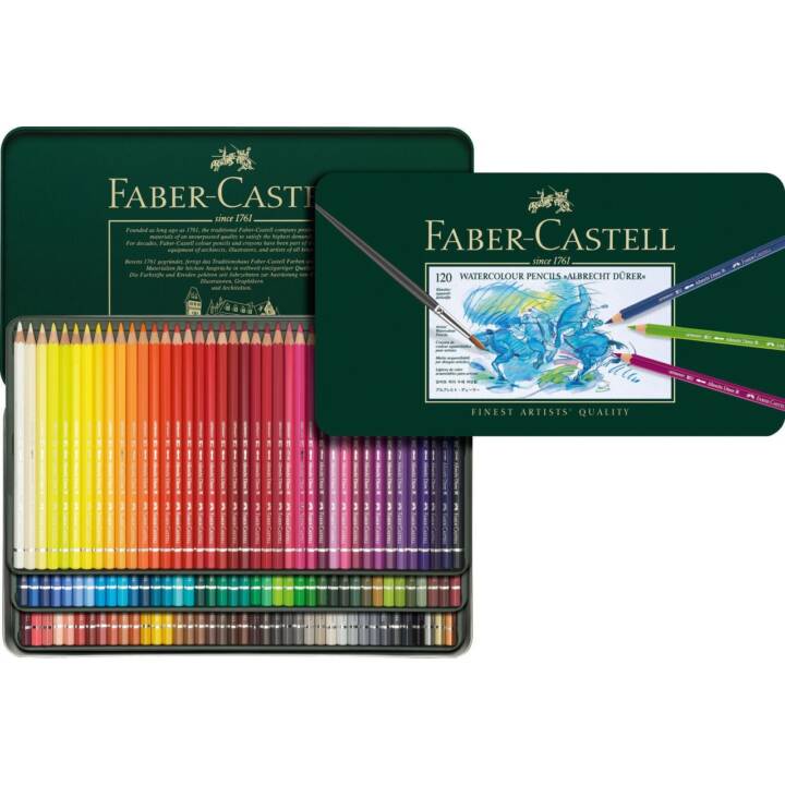 FABER-CASTELL Crayons de couleur aquarellables Albrecht Dürer (Multicolore, 120 pièce)