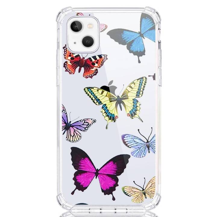 EG Backcover (iPhone 14 Plus, Schmetterling, Transparent)