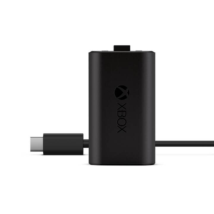 MICROSOFT Play & Charge Kit Ladestation (Microsoft Xbox Series X, Schwarz)