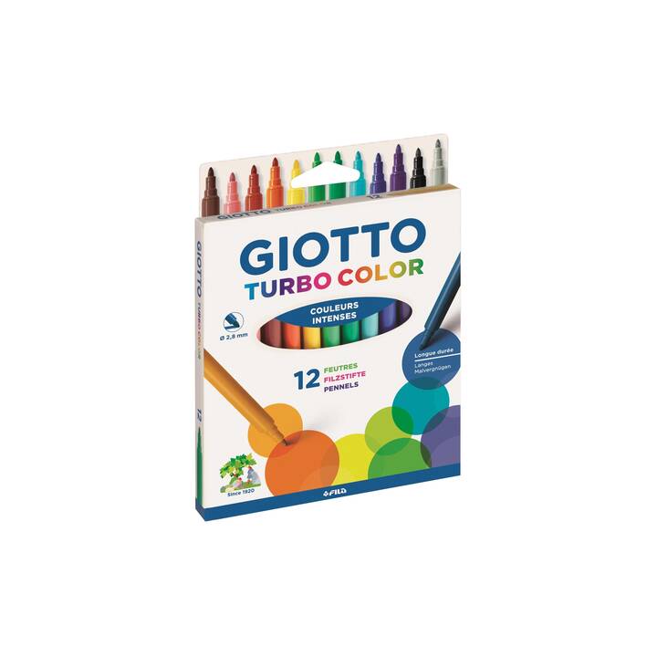 GIOTTO Turbo Color Filzstift (Mehrfarbig, 12 Stück)