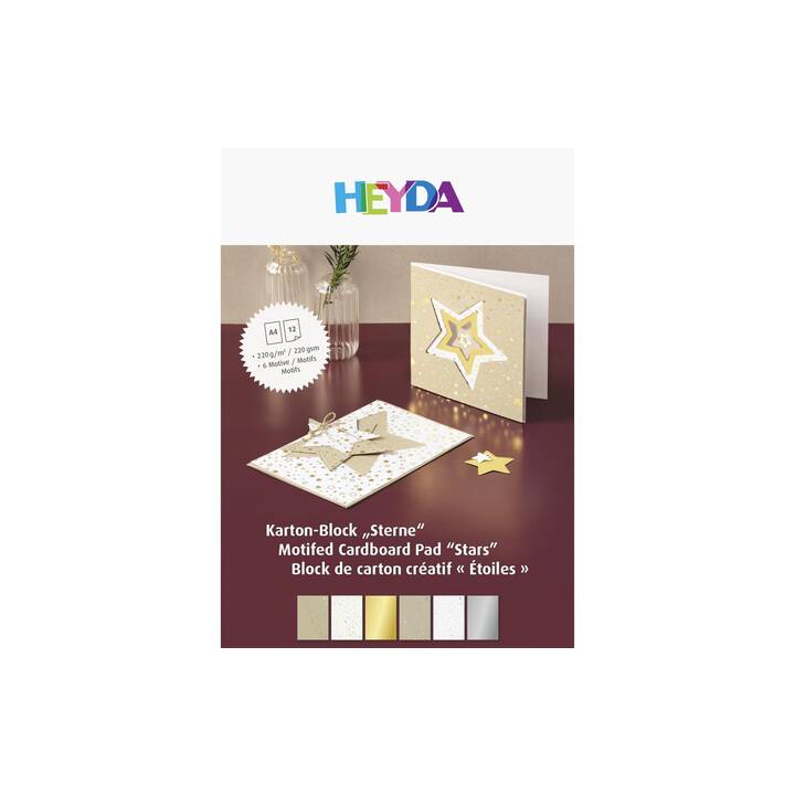 HEYDA Papier de bricolage Star (Carton, 12 pièce)