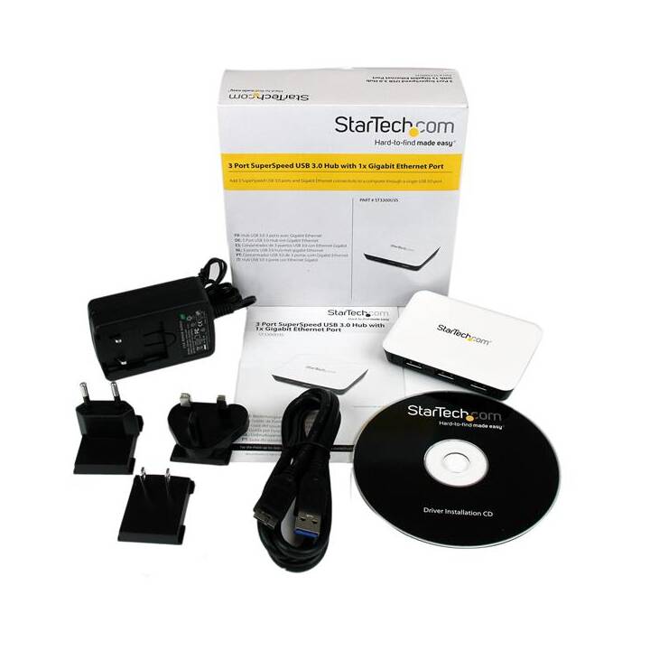 STARTECH.COM 3-Port USB 3.0 Hub + RJ-45