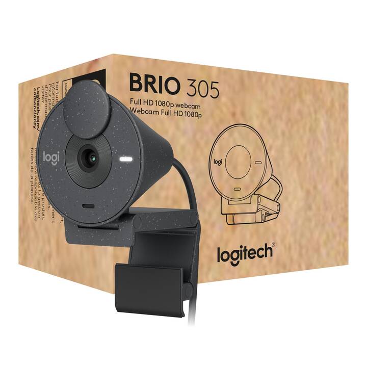 LOGITECH Brio 305 Webcam (2 MP, Graphite)