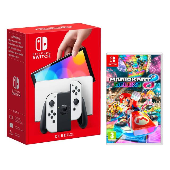 NINTENDO Switch OLED-Modell Weiss 64 GB (Mario Kart 8 Deluxe, DE, IT, FR)